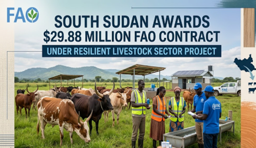 South Sudan Awards $29.88 Million FAO Contract Under Resilient Livestock Sector...